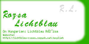 rozsa lichtblau business card